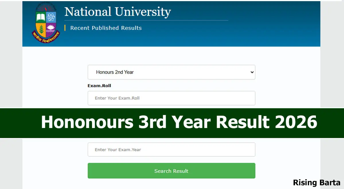 Honours 3rd Year Result 2026