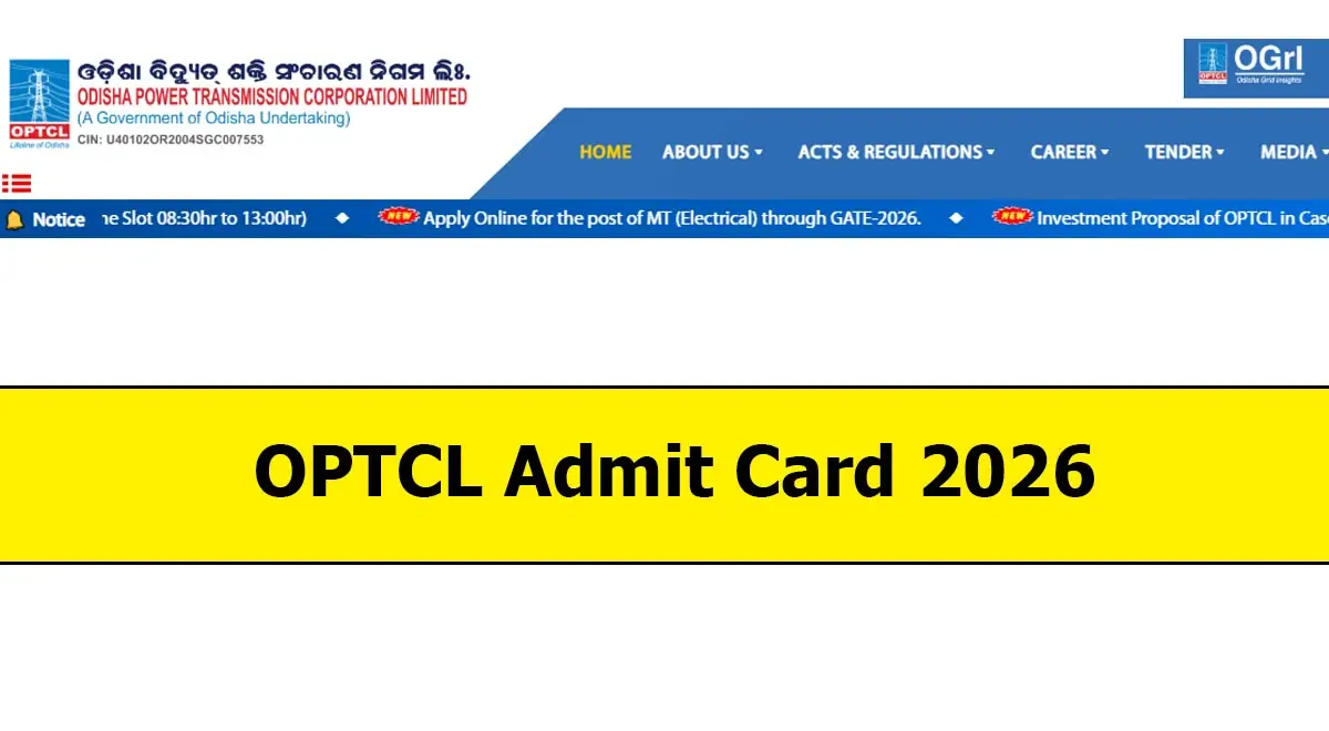 OPTCL Admit Card 2026