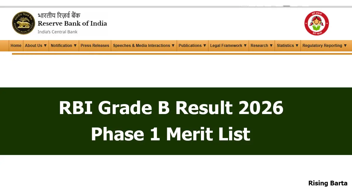 RBI Grade B Result 2026